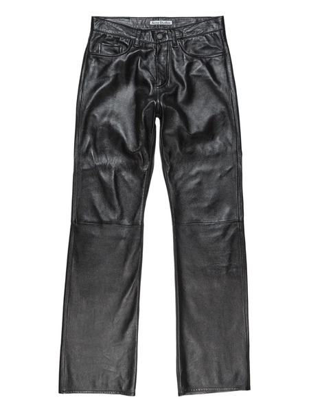  Acne Studios Lamb Leather Trousers - Black 