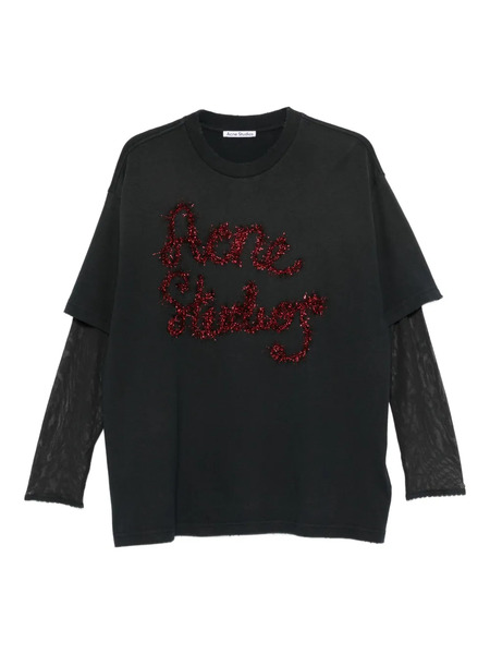  Acne Studios Layered Logo T-shirt - Grey 