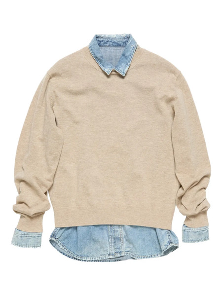  Acne Studios Layered V-neck Sweater - Neutrals 