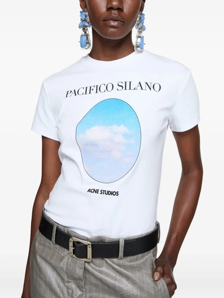  Acne Studios Logo-print T-shirt - Blue 