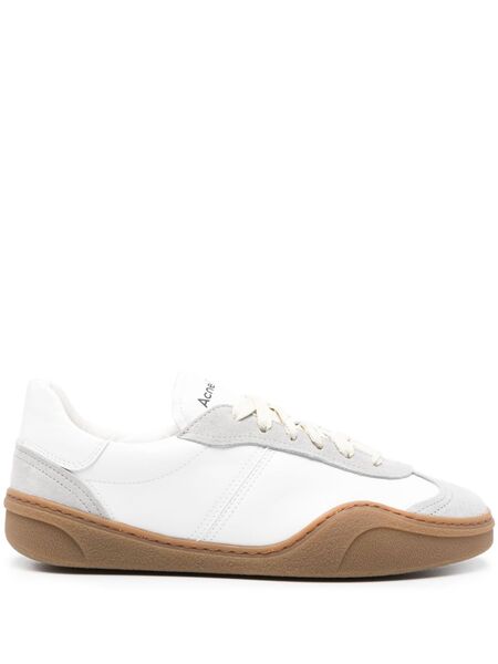  Acne Studios Panelled-design Leather Sneakers - White 