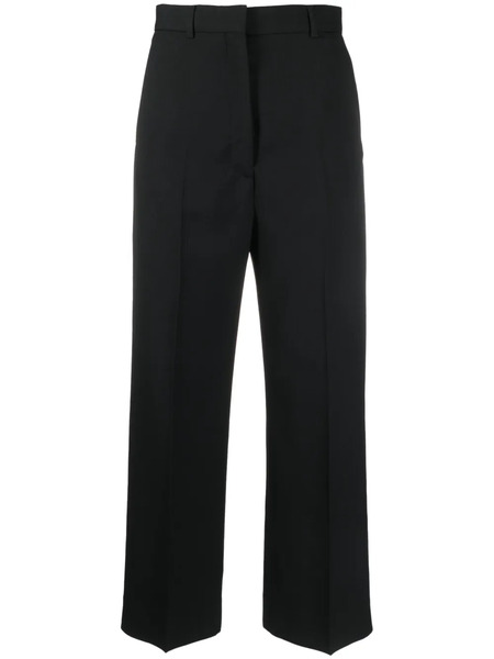  Acne Studios Pressed-crease Cropped-leg Trousers - Black 