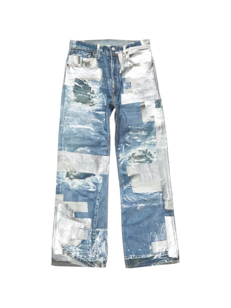 Acne Studios Ripped Patchwork Jeans - Blue 