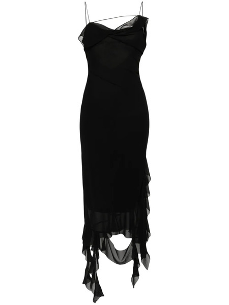  Acne Studios Ruffle-detailed Midi Dress - Black 