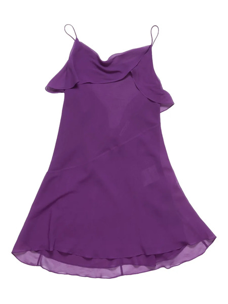  Acne Studios Ruffled Bow Dress - Purple 