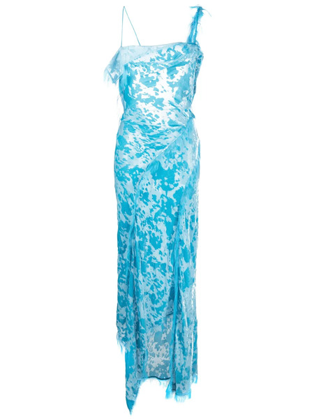  Acne Studios Ruffled Maxi Dress - Blue 