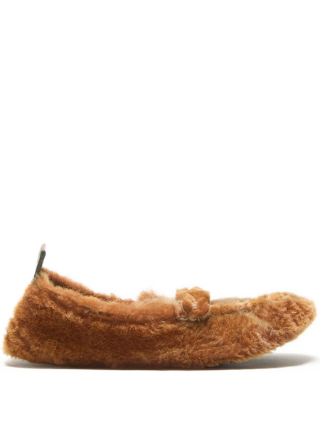  Acne Studios Shearling Loafers - Brown 