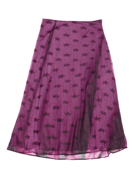  Acne Studios Star-print Jersey Skirt - Purple 