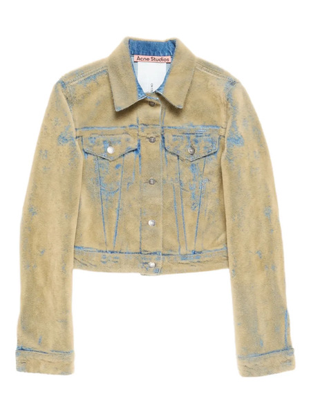  Acne Studios Textured Denim Jacket - Neutrals 