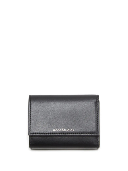  Acne Studios Tri-fold Leather Wallet - Black 