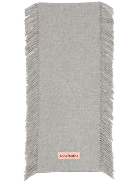  Acne Studios Wool Fringed-edge Scarf - Grey 