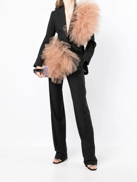  Act Nº1 High-waist Pleated Wool Trousers - Black 