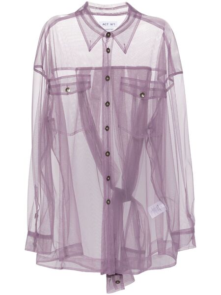  Act Nº1 Sheer Shirt - Purple 