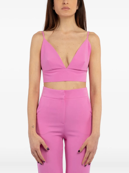  Actualee Spaghetti-strap V-neck Top - Pink 