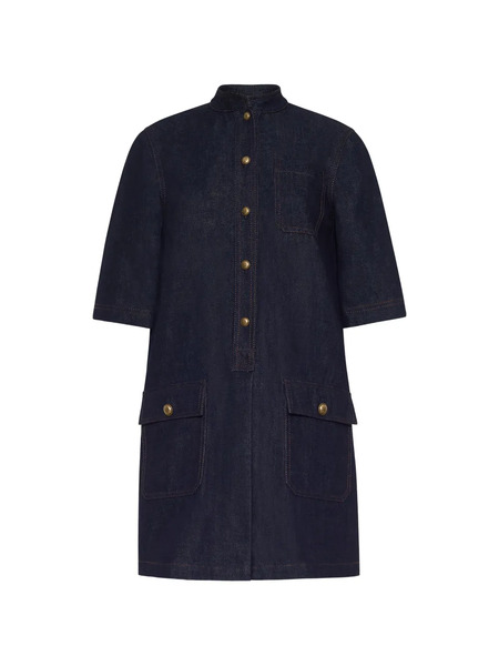 Adam Lippes Lauder Denim Midi Dress - Blue 
