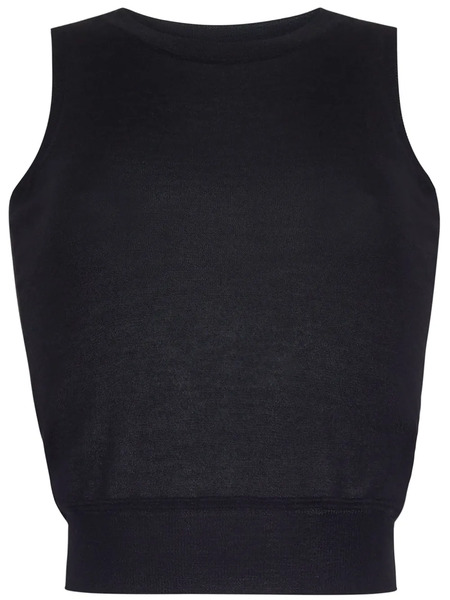  Adam Lippes Shell Fine-knit Top - Black 