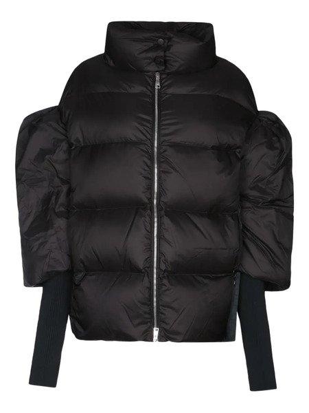  Add Puff-sleeve Quilted Puffer Jacket - Black 