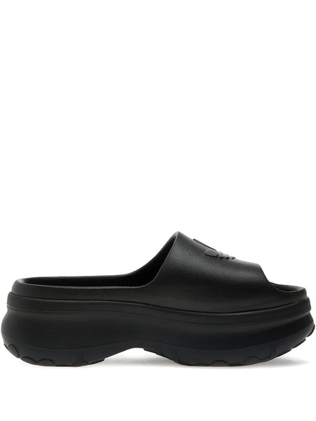  Adidas Adifom Stan Logo-embossed Platform Slides - Black 