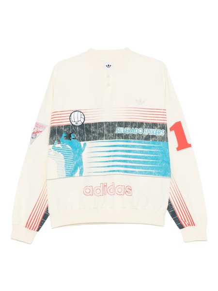  Adidas Archive Summersport Graphic-print Sweater - Neutrals 