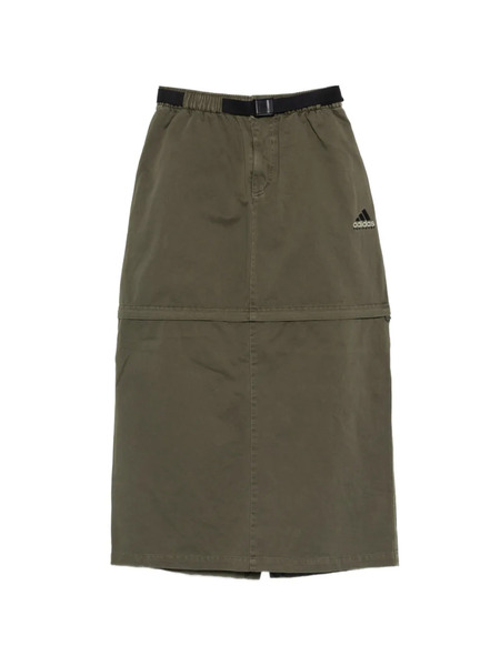  Adidas Belted Midi Skirt - Green 