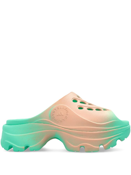  Adidas By Stella Mccartney Two-tone Clogs - Green 