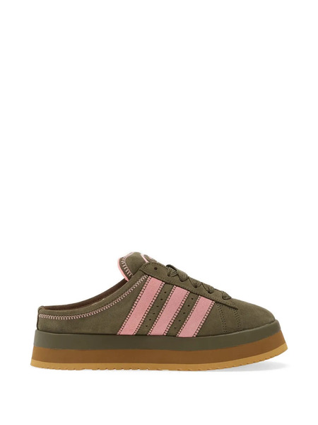  Adidas Campus 00s Three-stripes Platform-sole Slippers - Green 