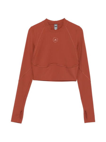  Adidas Crew-neck Long-sleeve Top - Brown 
