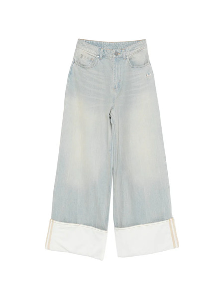  Adidas Cuffed Light Denim Trousers - Blue 