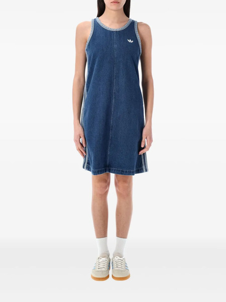  Adidas Denim Mini Dress - Blue 