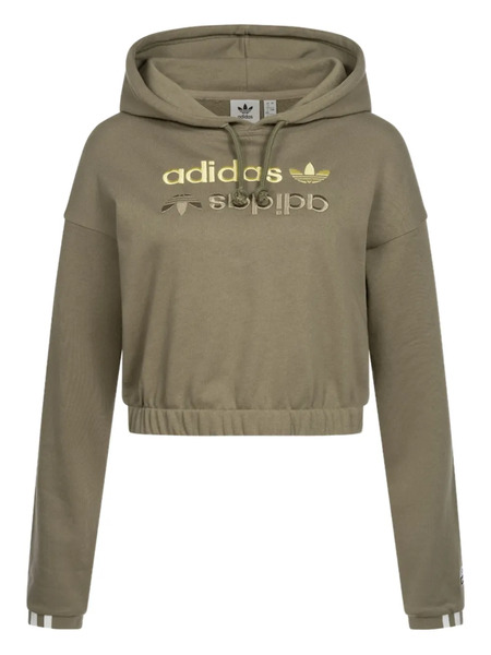 Adidas Embroidered-logo Hoodie - Green 