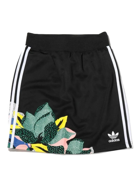  Adidas Floral-print Mini Skirt - Black 