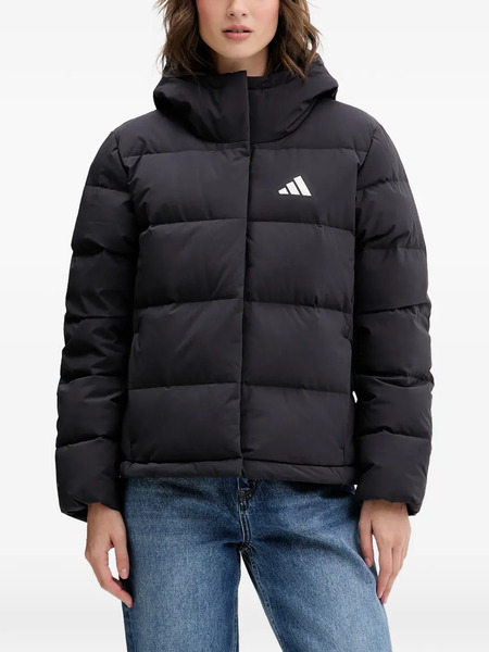  Adidas Hooded Puffer Jacket - Black 