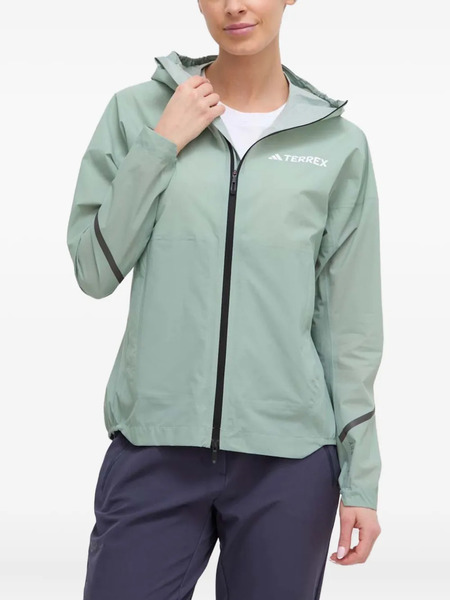  Adidas Hooded Reflective-detail Jacket - Green 