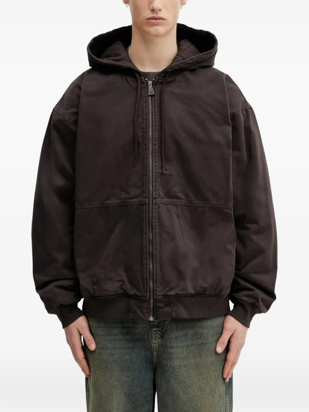  Adidas Hooded Zip Jacket - Brown 