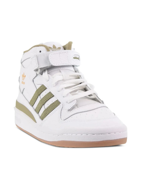  Adidas Kids Forum Mid white/orbit Green Sneakers 