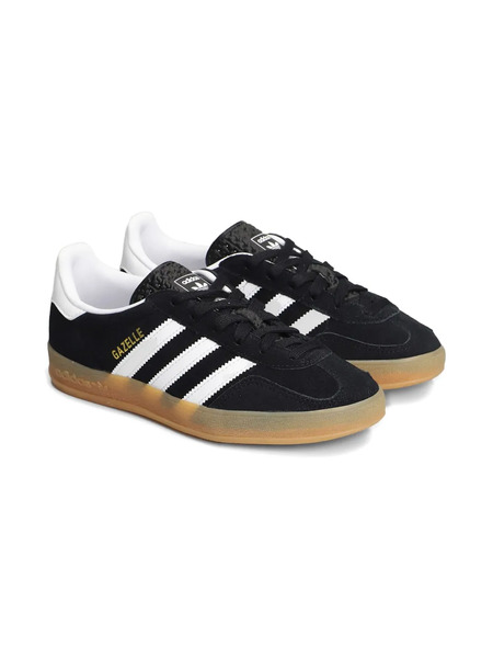  Adidas Kids Striped Gazelle Trainers - Black 