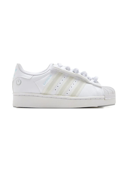  Adidas Kids Superstar Led Lights Shell-toe Power-button Sneakers - White 