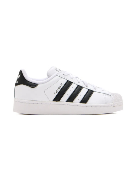  Adidas Kids Superstar Three-stripe Shell-toe Sneakers - White 
