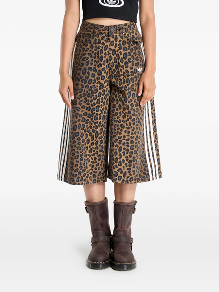  Adidas Leopard-patterned Bermuda Shorts - Brown 