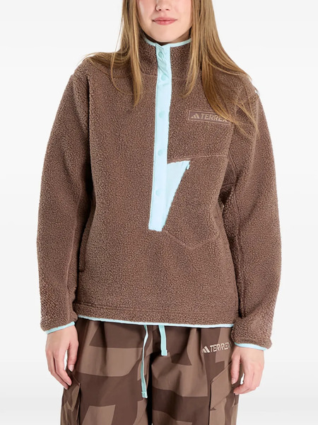  Adidas Logo-patch Sweatshirt - Brown 
