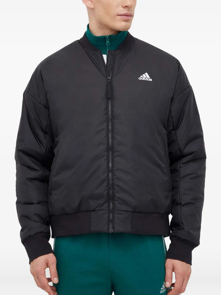 Adidas Logo-print Bomber Jacket - Black 