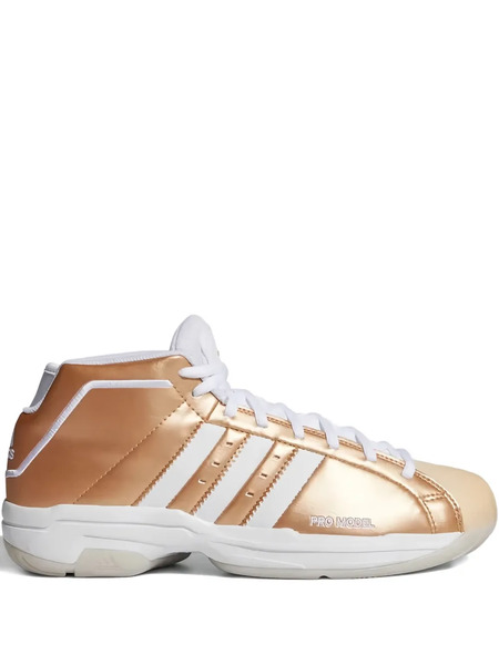  Adidas Pro Model 2g copper Metallic/cloud White/light Flash Orange Sneakers - Gold 