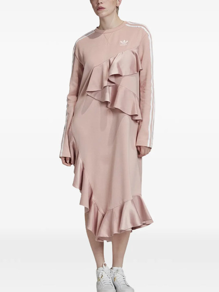  Adidas Ruffled Asymmetric Dress - Pink 