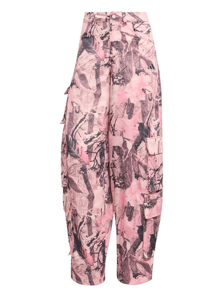  Adidas Sat Leaf-print Cargo Jeans - Pink 