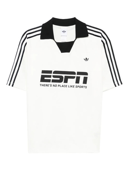  Adidas Stripe Collared T-shirt - White 