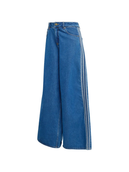  Adidas Stripe Wide-leg Jeans - Blue 