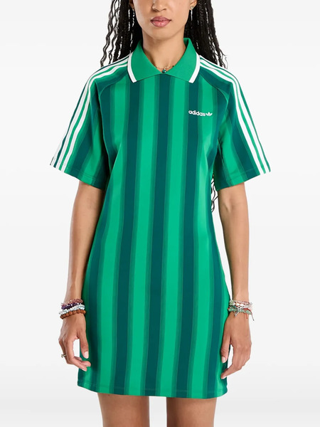  Adidas Striped Mini Dress - Green 