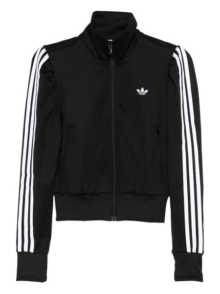  Adidas Striped-sleeve Zip-up Sweatshirt - Black 