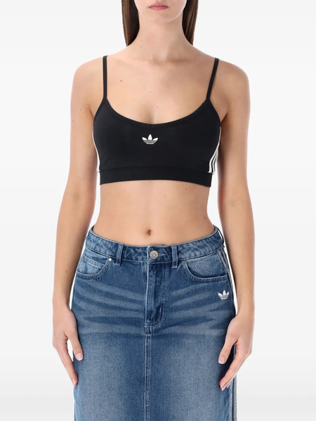  Adidas Stripes Bralette Top - Black 