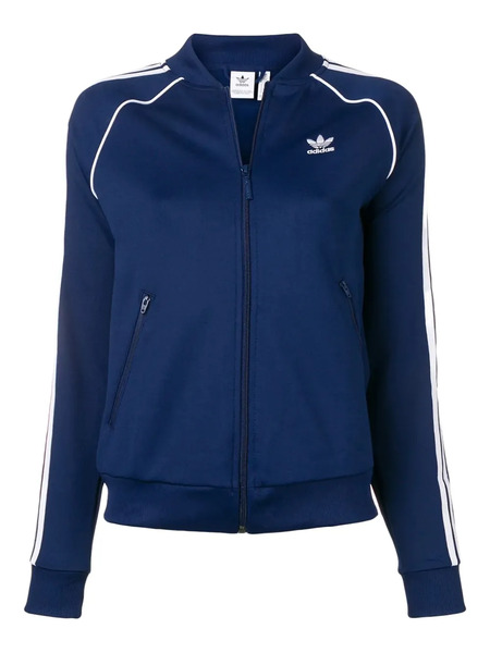  Adidas Superstar Stripe-detail Jacket - Blue 